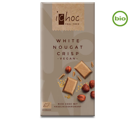 Chocolate blanco con avellanas crocante iChoc