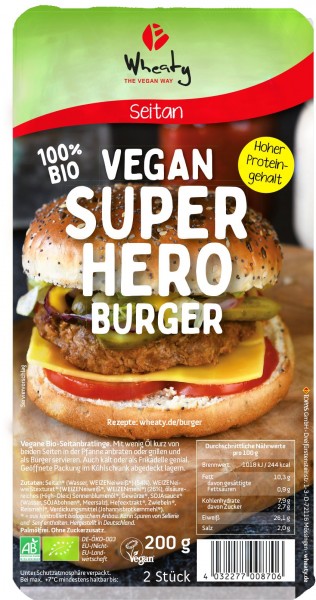 Burger Superhero Bio 200g