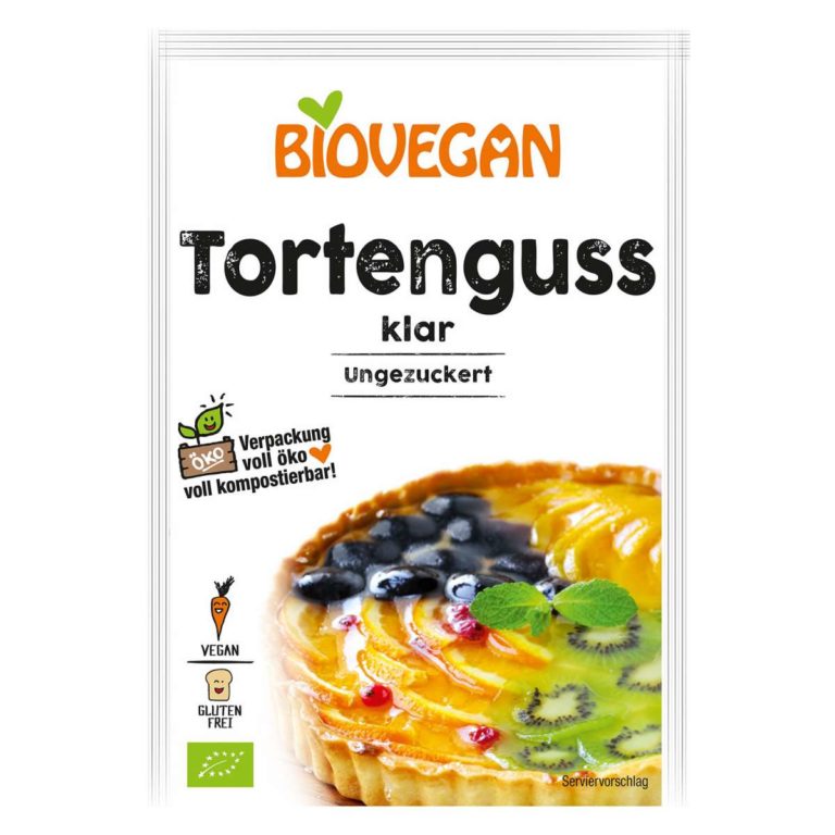 Glaseado para tartas transparente vegano tortenguss vegano de biovegan