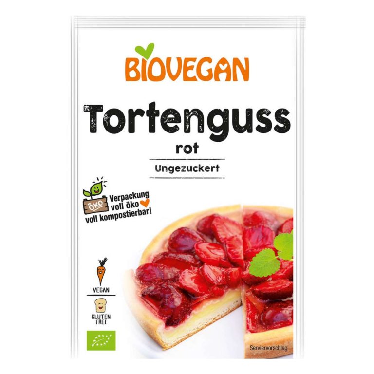 glaseado vegano para tartas rojo Tortenguss de Biovegan