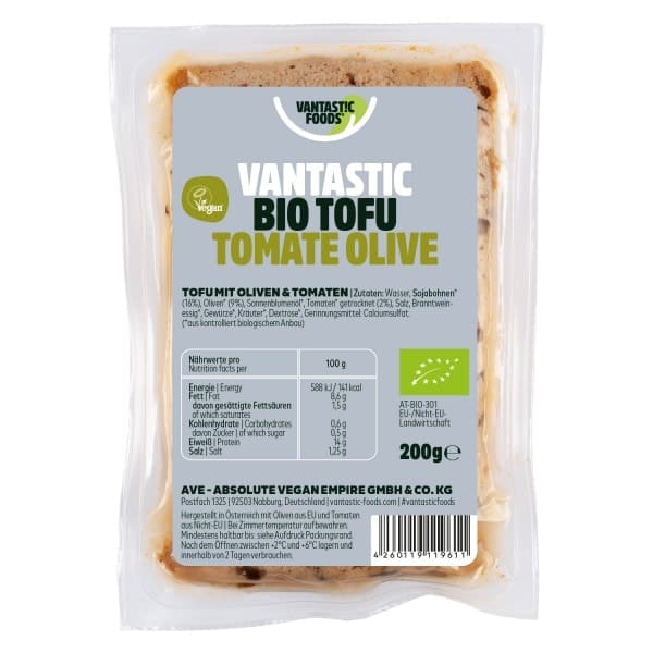 Tofu Bio de Tomate y Aceitunas 200g